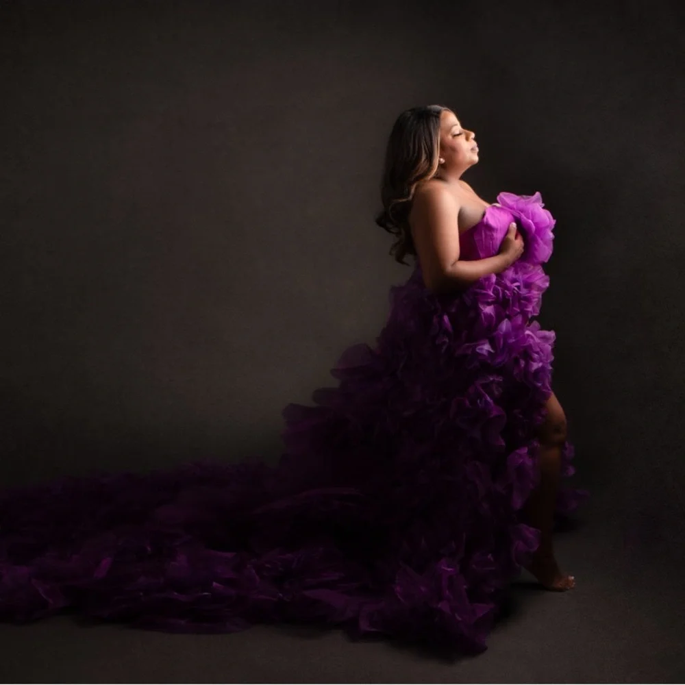 Beautiful XL maternity gown. Custom made. Bow comes off in the front. - Picture 7 of 7